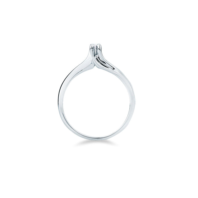 Picture of Solitaire ring with diamond in white gold