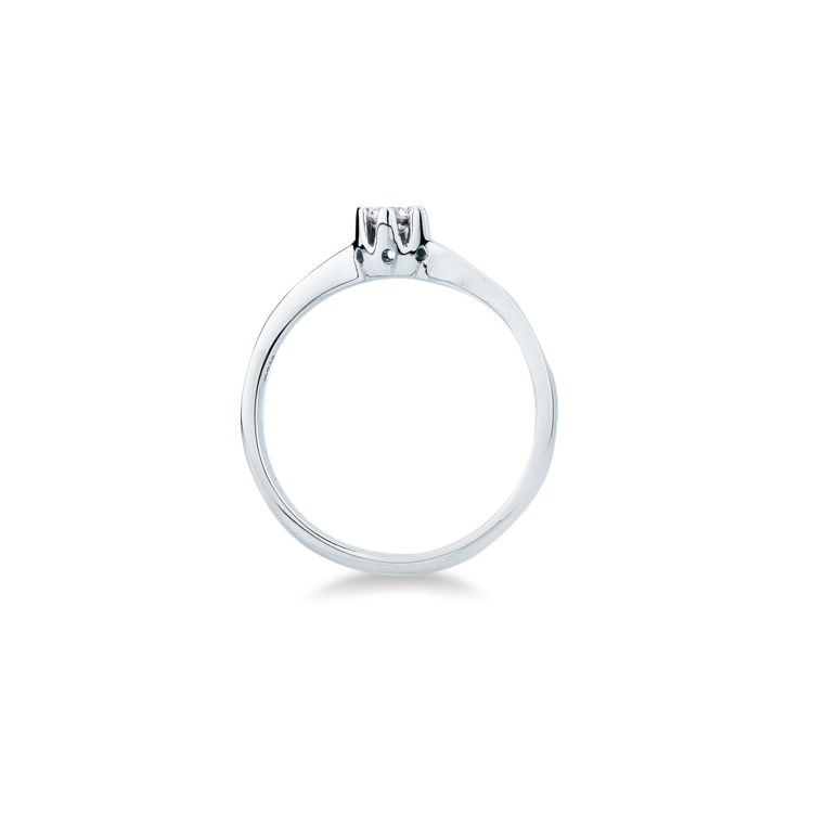 Picture of Solitaire ring with diamond in white gold