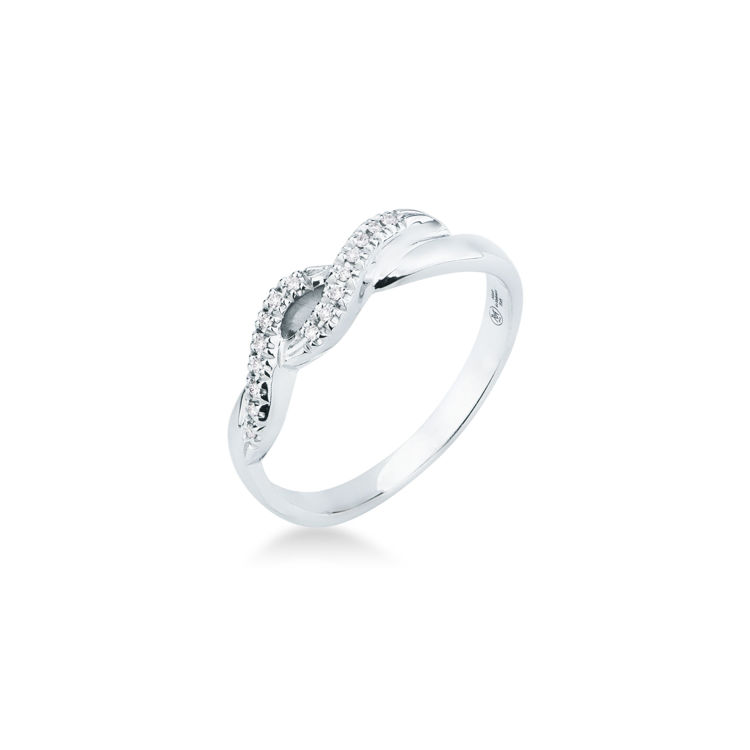 Picture of Ring with diamond in white gold