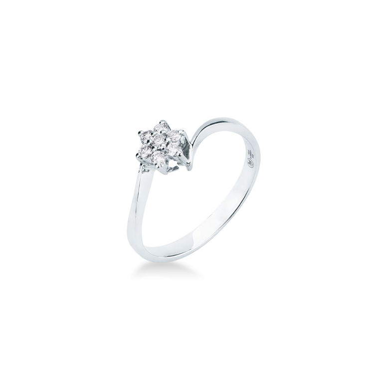 Picture of Ring with diamond in white gold