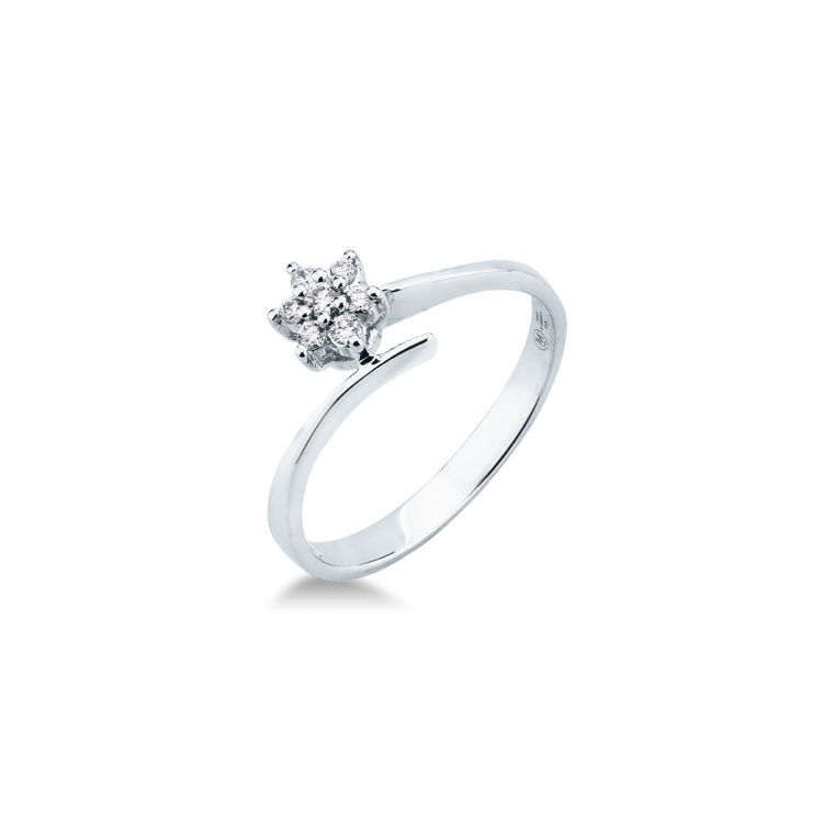 Picture of Ring with diamond in white gold