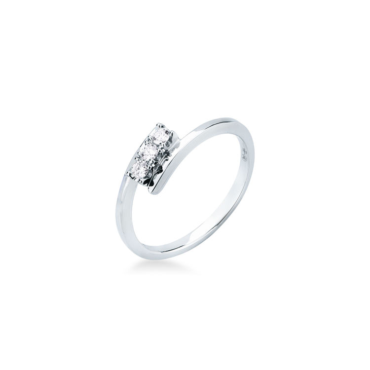 Picture of Ring with diamond in white gold