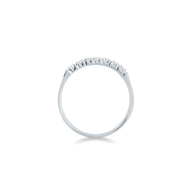 Picture of Riviera ring with diamond in white gold