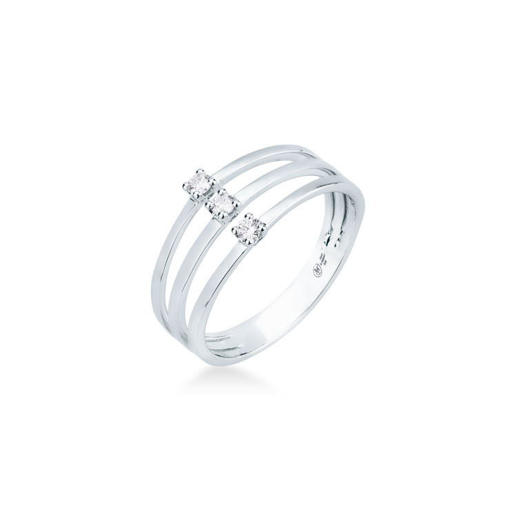 Picture of Ring with diamond in white gold