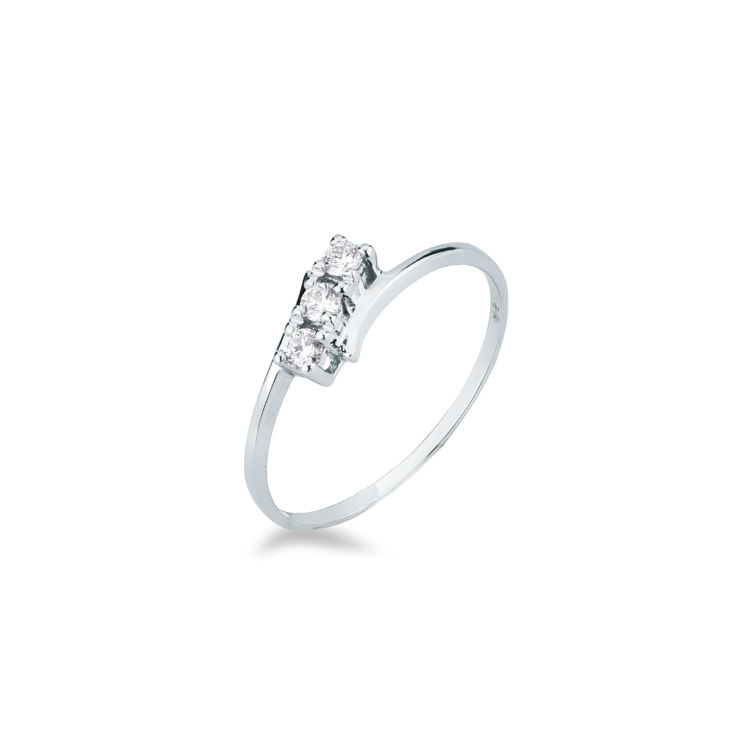 Picture of Ring with diamond in white gold