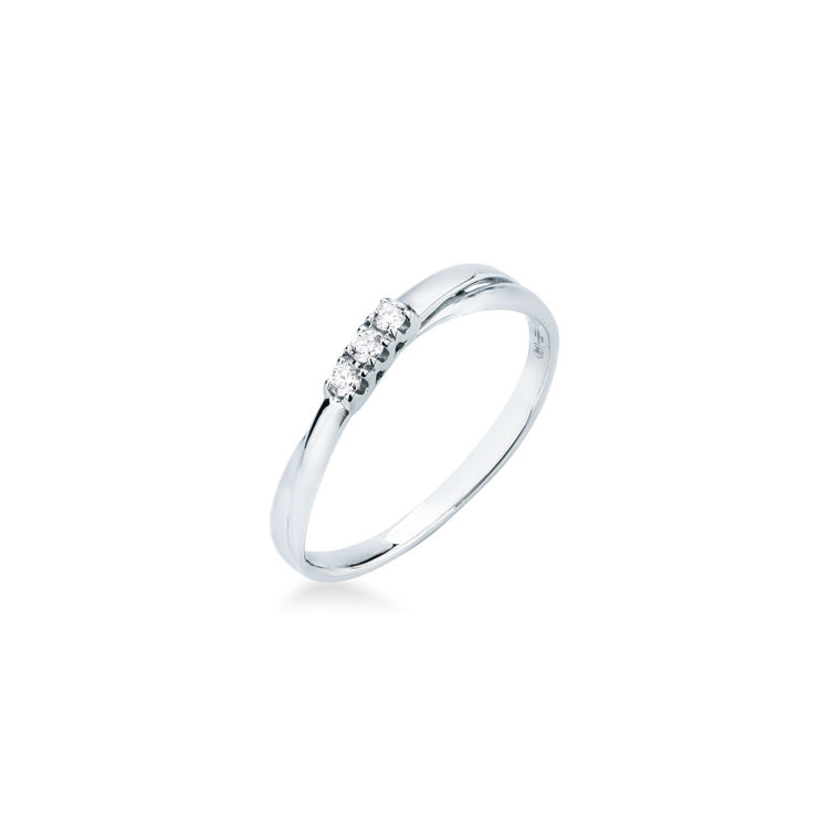 Picture of Ring with diamond in white gold