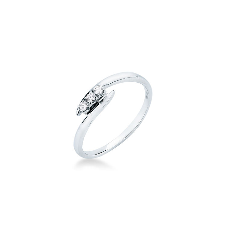 Picture of Ring with diamond in white gold