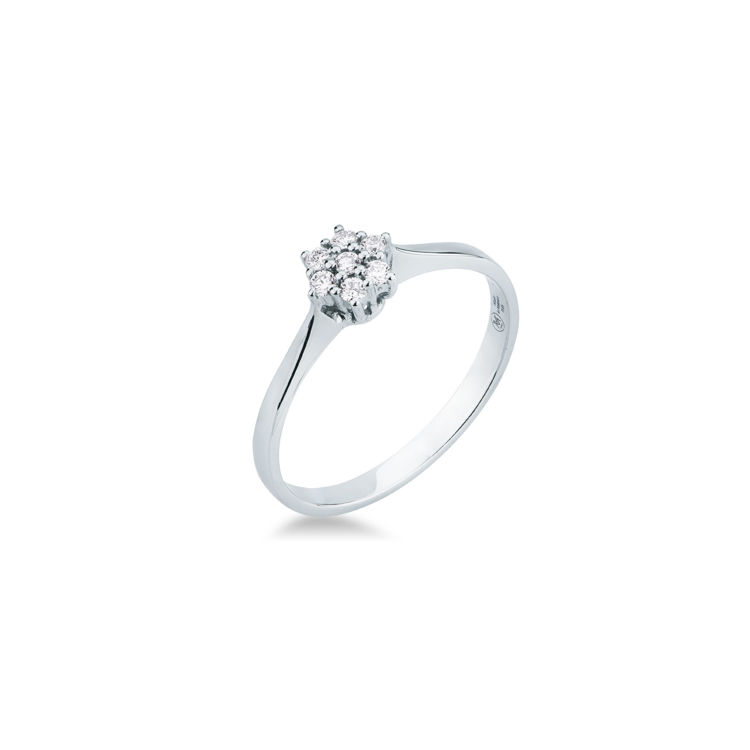 Picture of Ring with diamond in white gold