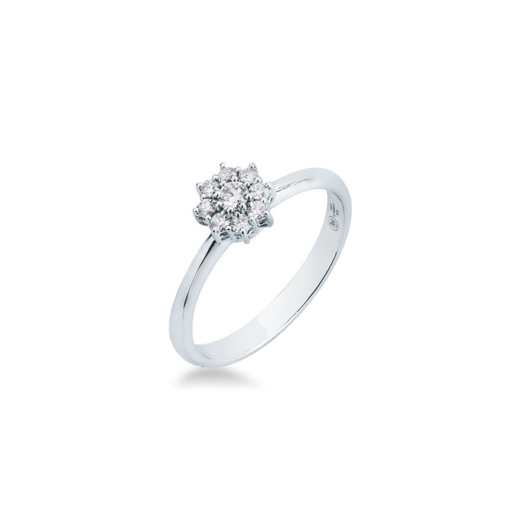 Picture of Ring with diamond in white gold