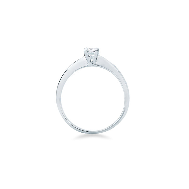 Picture of Solitaire ring with diamond in white gold