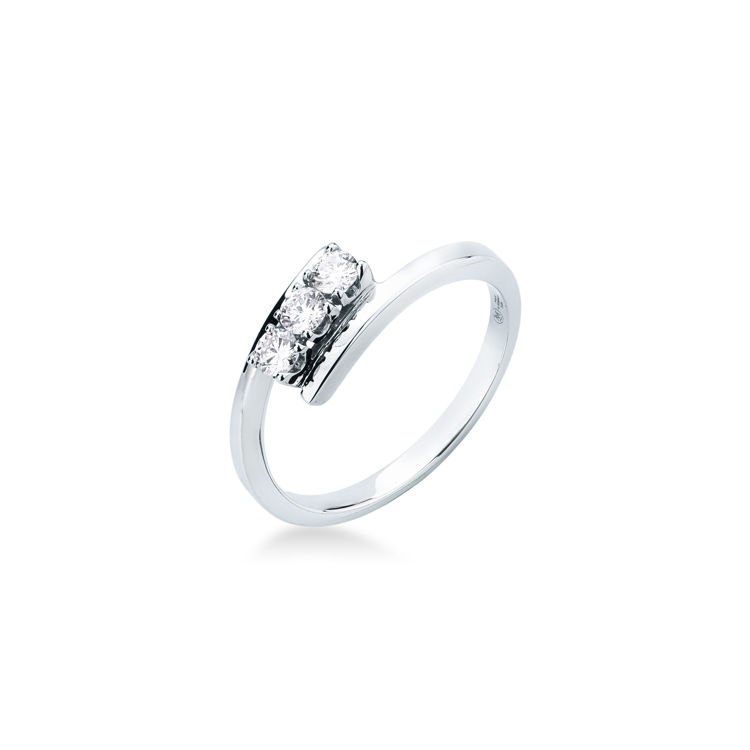 Picture of Ring with diamond in white gold