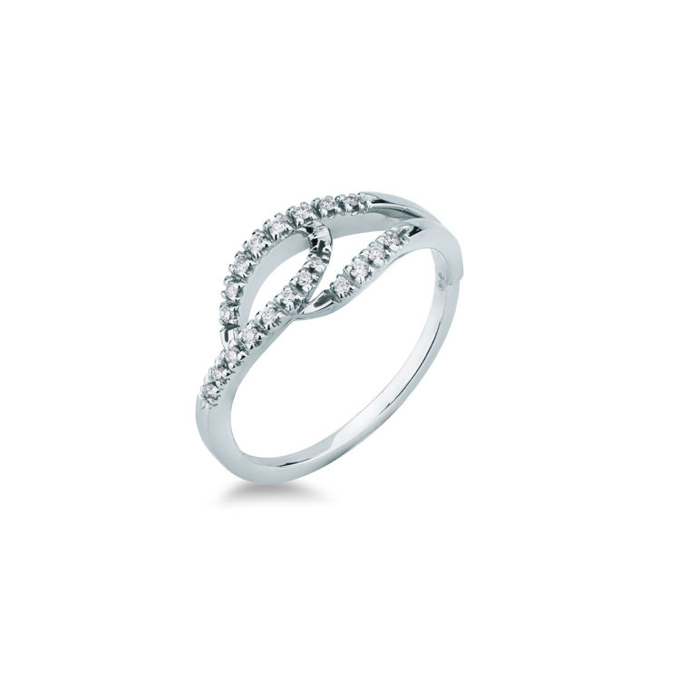 Picture of Ring with diamond in white gold