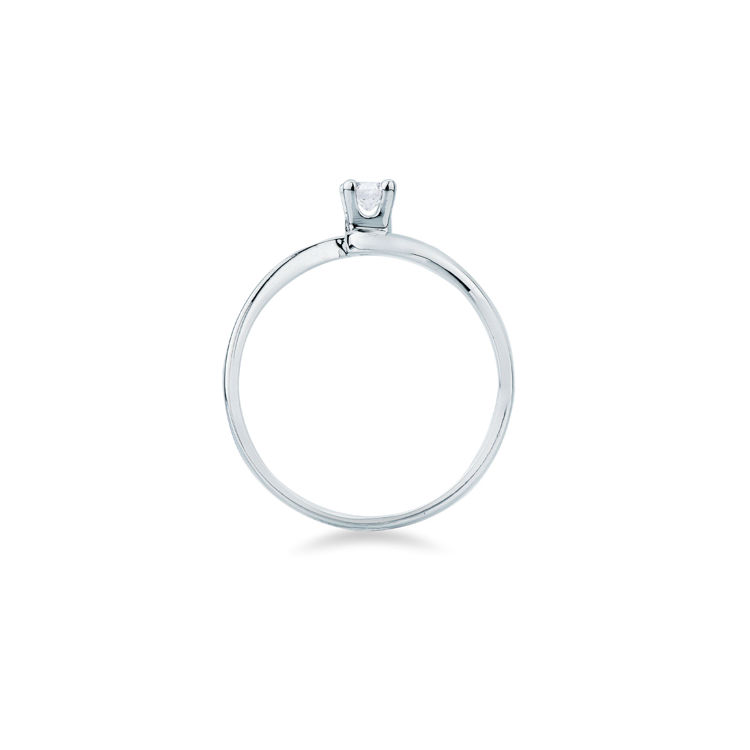 Picture of Solitaire ring with diamond in white gold