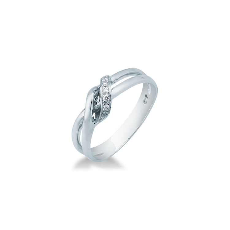 Picture of Ring with diamond in white gold