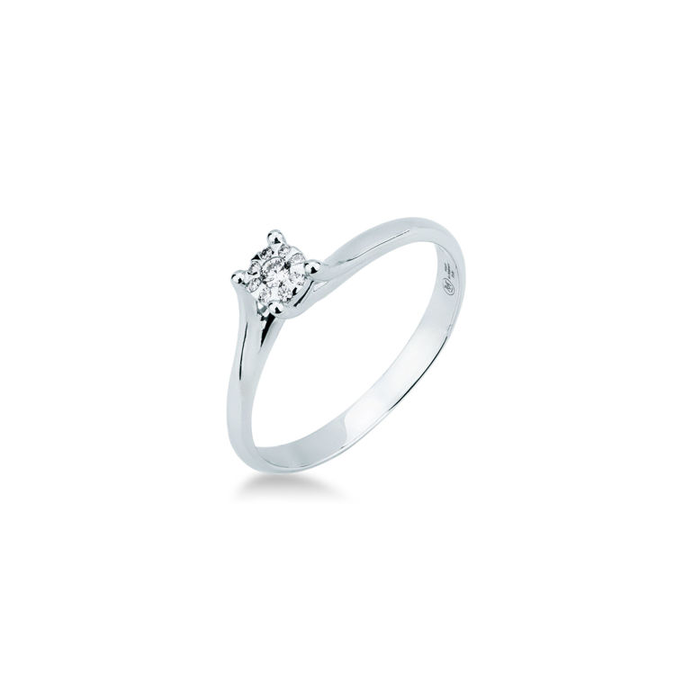 Picture of Ring with diamond in white gold