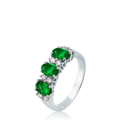 anello con smeraldi e diamanti mirco visconti